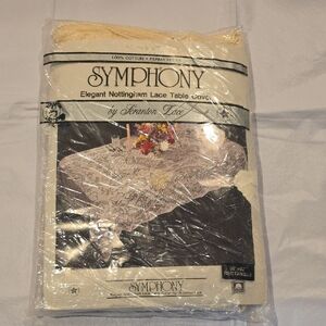 Symphony‎ by Scranton Lace Nottingham Lace Table Cover 60"x92" rectangle ivory